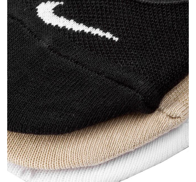 Шкарпетки Nike Women's Everyday Lightweight Footie 3-pack 38-42 black/beige/white SX4863-900