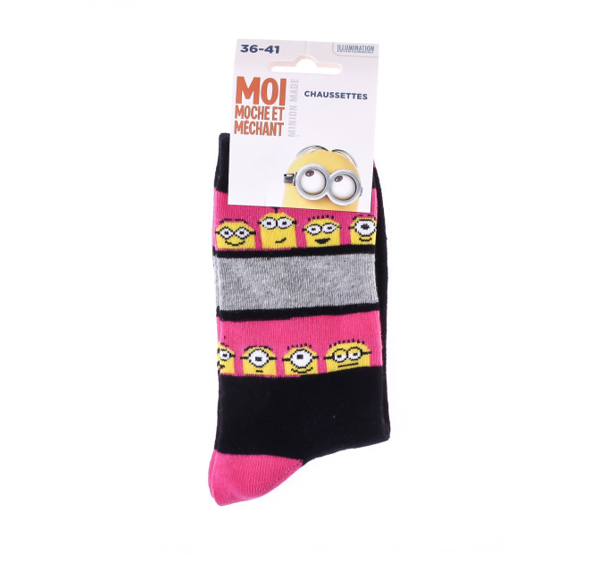 Шкарпетки Minions Stripes On Shaft Minion 1-pack 36-41 black 13890131-7
