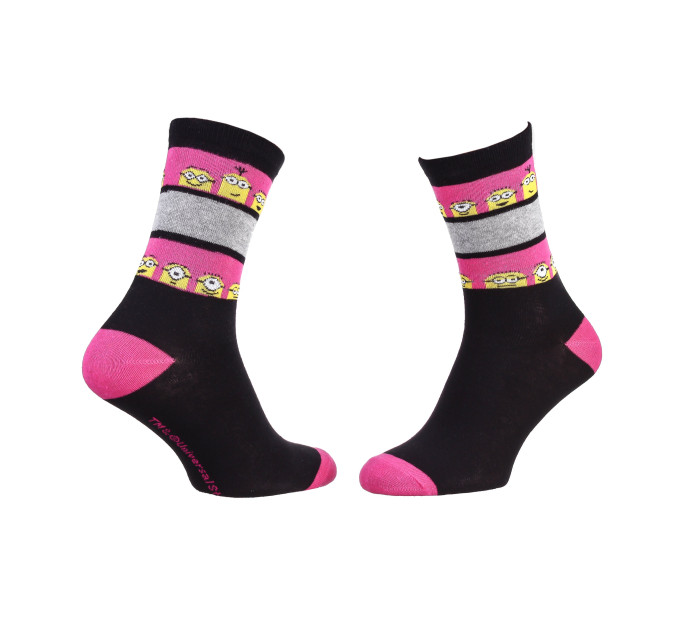 Шкарпетки Minions Stripes On Shaft Minion 1-pack 36-41 black 13890131-7