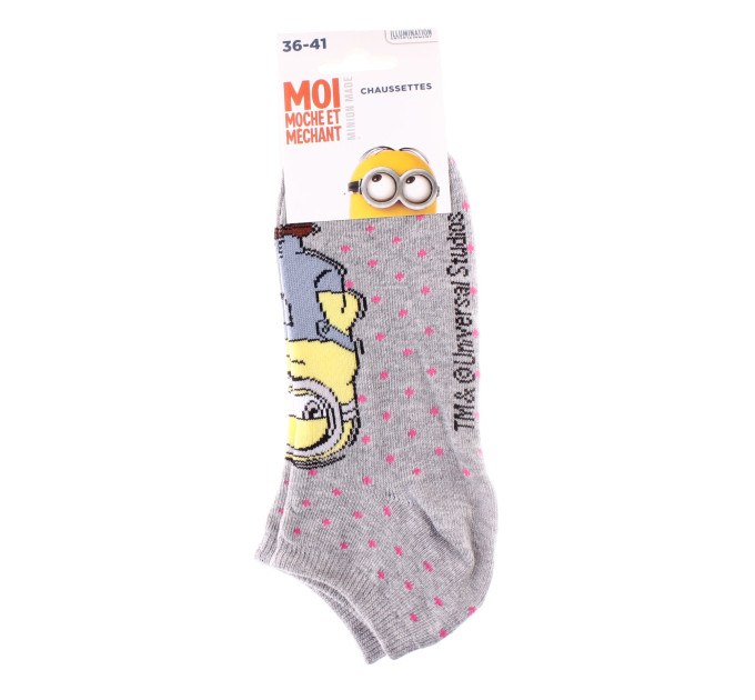 Шкарпетки Minions Minions All Over Dots 1-pack 36-41 gray 13894812-7