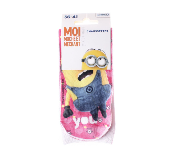 Шкарпетки Minions Minion And Heart 1-pack 36-41 white/pink 17890635-1