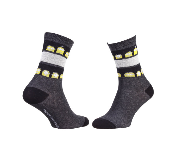 Шкарпетки Minions Stripes On Shaft Minion 1-pack 36-41 dark gray 13890131-8