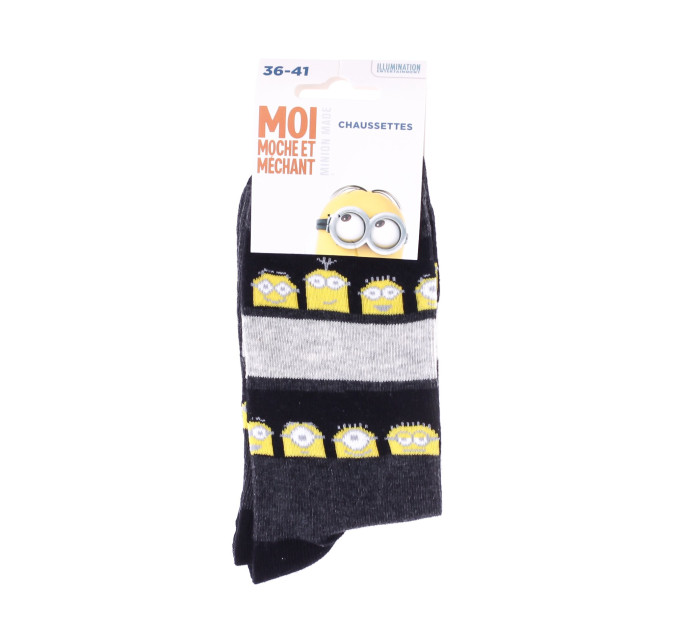 Шкарпетки Minions Stripes On Shaft Minion 1-pack 36-41 dark gray 13890131-8