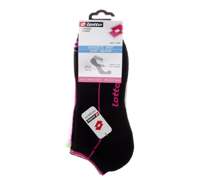 Шкарпетки Lotto 3-pack 36-41 black/pink/white 13511014-1