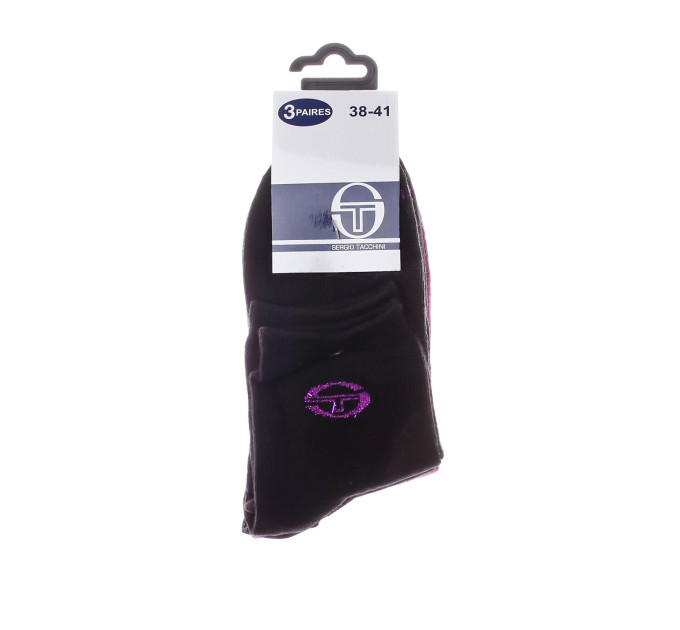 Шкарпетки Sergio Tacchini 3-pack 35-37 black/pink 13840444-2