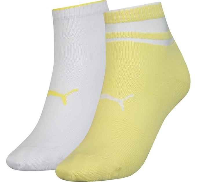Шкарпетки Puma Women's Short Structure 2-pack 35-38 white/yellow 103002001-013