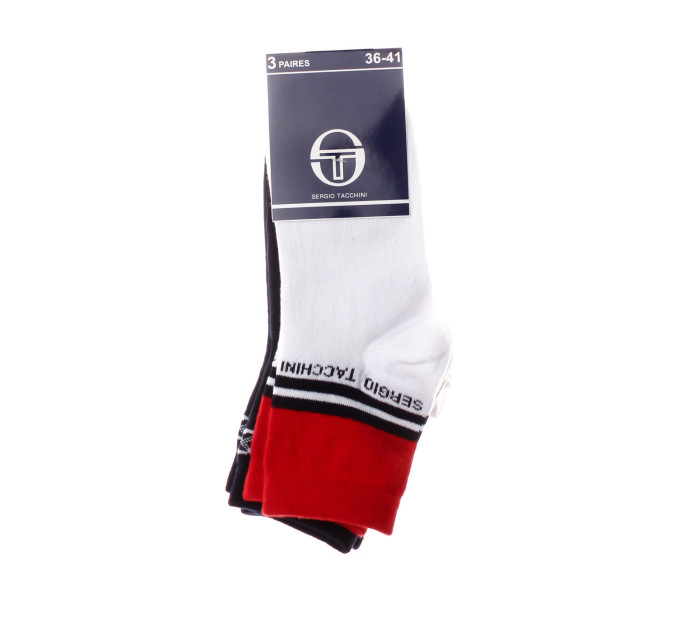 Шкарпетки Sergio Tacchini 3-pack 36-41 white/red/black 13898215-2