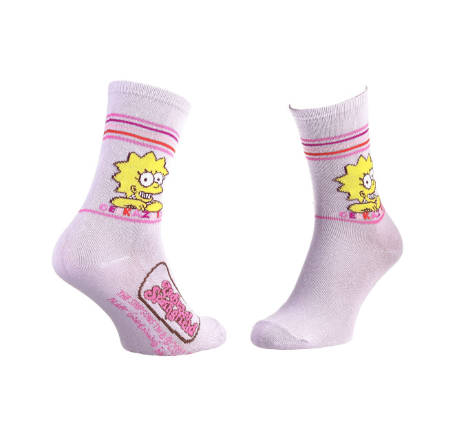 Шкарпетки The Simpsons Lisa Geekazoid 1-pack 35-41 pale pink 13057681-8