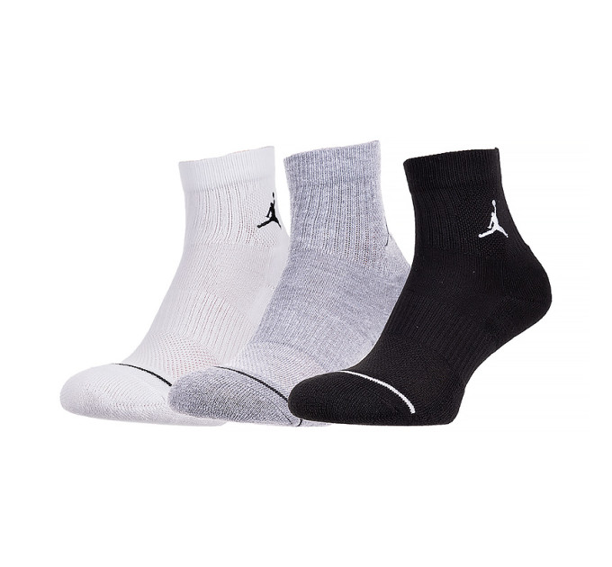 Жіночі Шкарпетки JORDAN U J ED CUSH POLY ANKLE 3PR 144 Різнокольоровий 34-38 (7dDX9655-911 34-38)