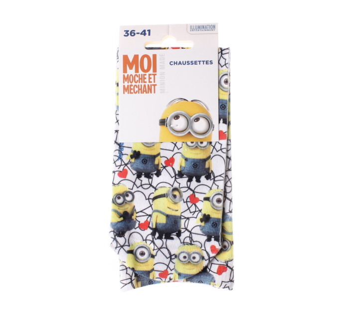 Шкарпетки Minions Minions All Over De Minions Coeur 1-pack 36-41 white 17890635-4