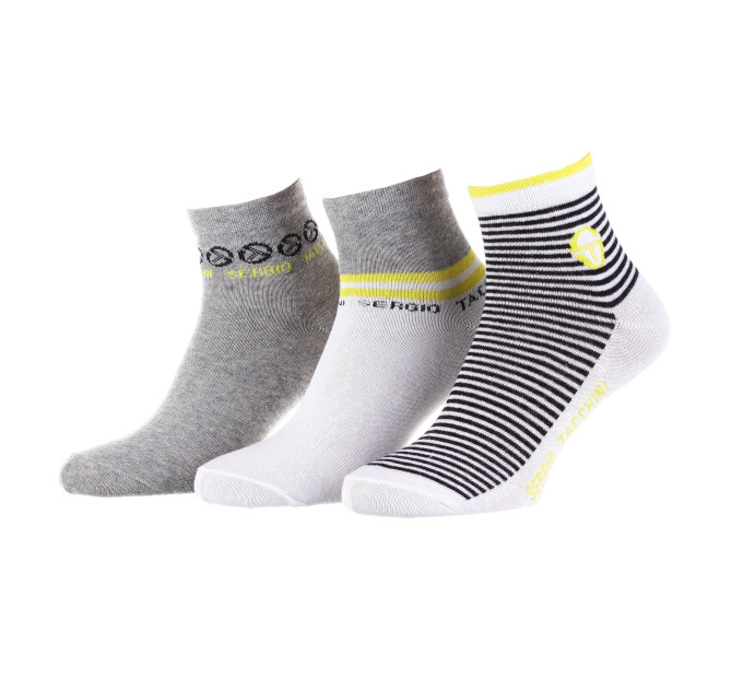 Шкарпетки Sergio Tacchini 3-pack 36-41 white/yellow/gray 13898215-2