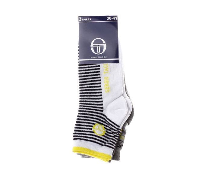 Шкарпетки Sergio Tacchini 3-pack 36-41 white/yellow/gray 13898215-2