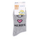 Шкарпетки Minions Heart Eye Nerds 1-pack 36-41 light gray 13890131-1