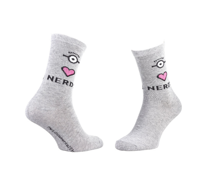 Шкарпетки Minions Heart Eye Nerds 1-pack 36-41 light gray 13890131-1