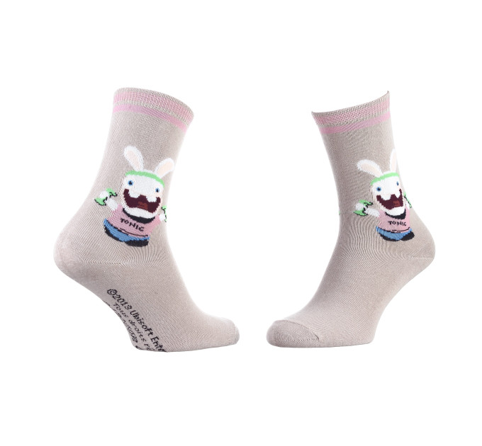 Шкарпетки Rabbids Invasion Rabbits Makes Alteres 1-pack 35-41 beige 13849251-1