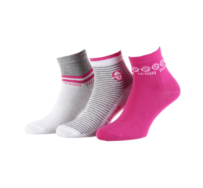 Шкарпетки Sergio Tacchini 3-pack 36-41 white/pink/gray 13898215-1