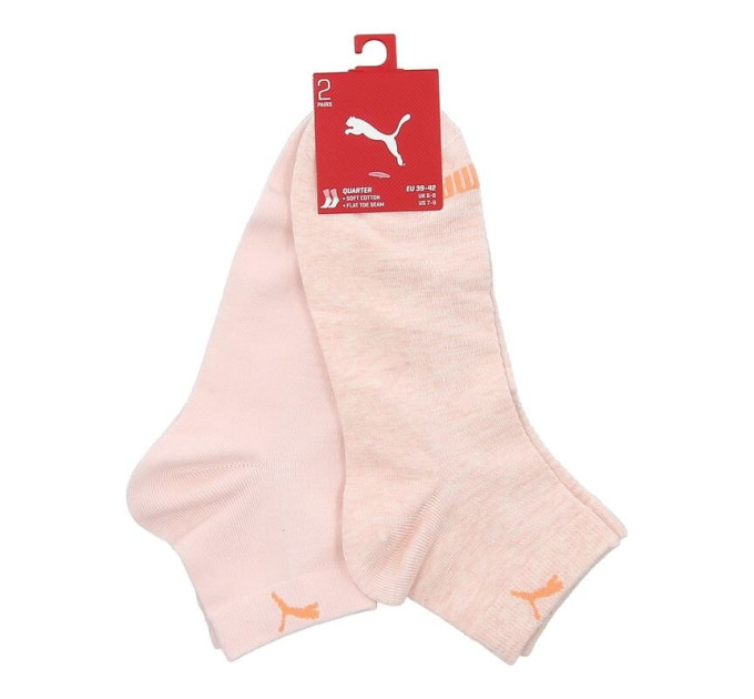 Шкарпетки Puma Women's Quarter 2-pack 39-42 light oragne 183006001-002