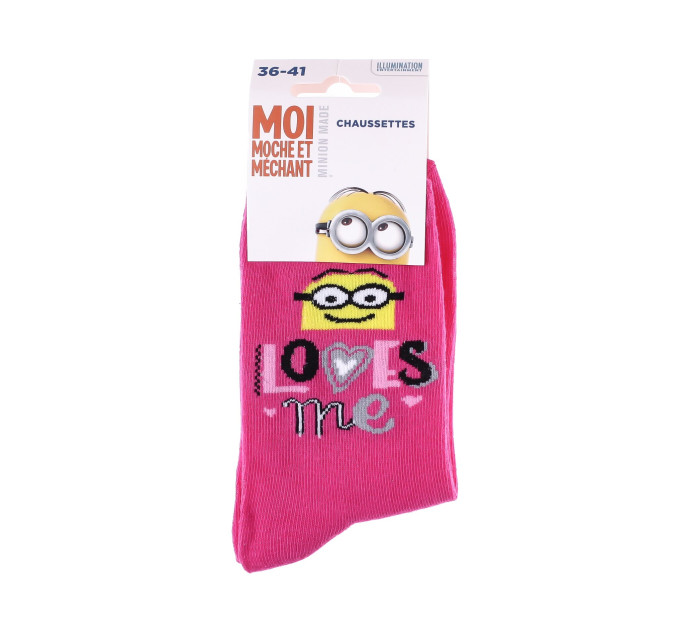 Шкарпетки Minions Minion Loves Me 1-pack 36-41 dark pink 13890131-3