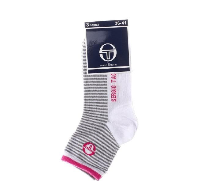 Шкарпетки Sergio Tacchini 3-pack 36-41 pink/white/gray 13150194-2