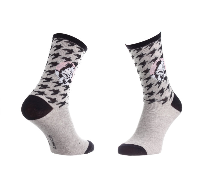 Шкарпетки Disney Vilaines Cruella Pied De Poule 1-pack 36-41 gray 13890552-3