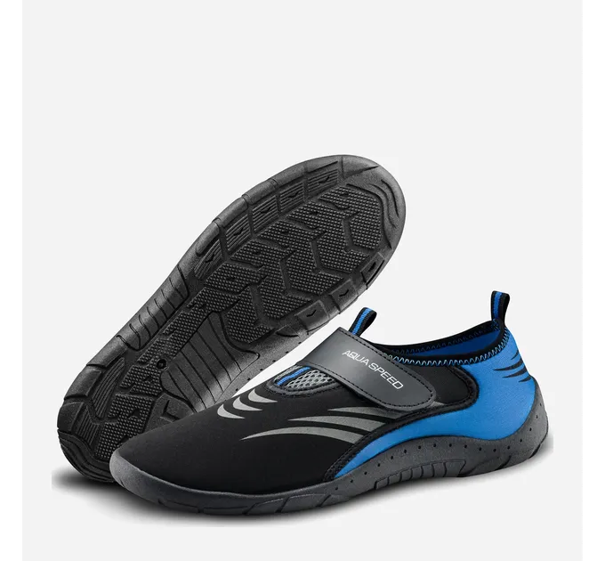 Аквашузи Aqua Speed AQUA SHOE MODEL 27A 7615 чорний, сірий, флуоресцентний жовтий 43 розмір 642-27B 43
