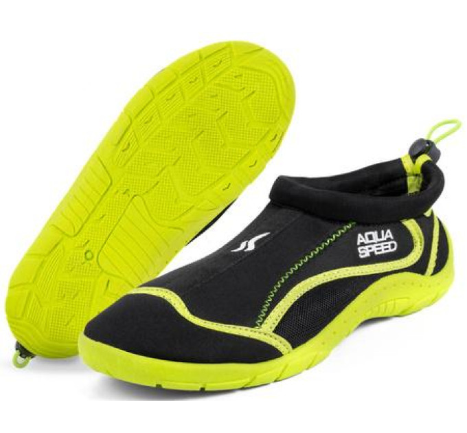Аквашузи Aqua Speed AQUA SHOE MODEL 28A 9163 чорний, жовтий Уні 39 5908217691637