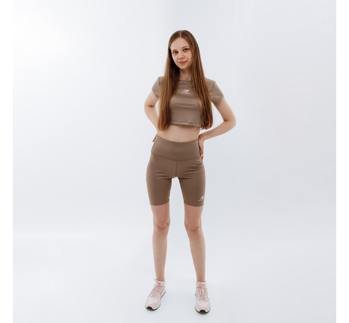 Жіночі Шорти New Balance Athletics Pearl Коричневий XS (7dWS31550MS XS)