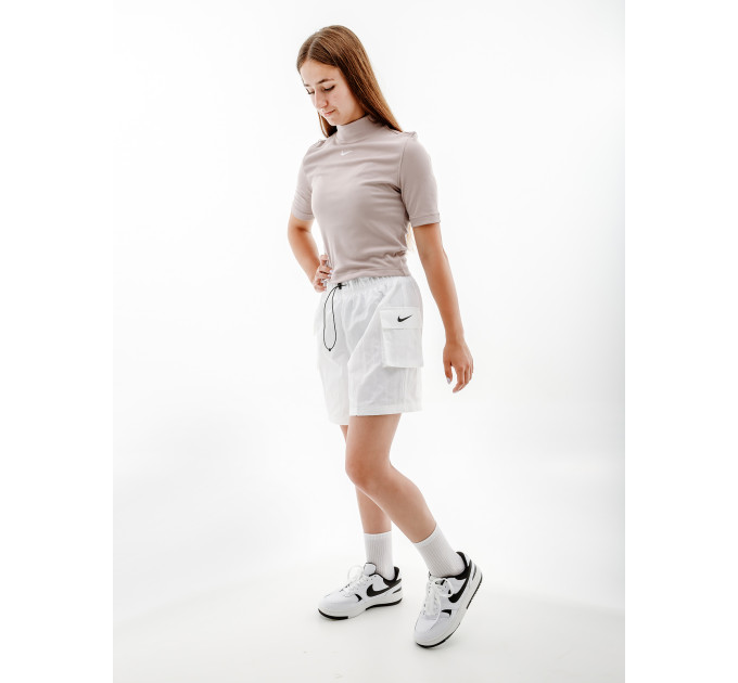 Жіночі Шорти Nike W NSW ESSNTL WVN HR SHORT Білий L (7dDM6247-100 L)