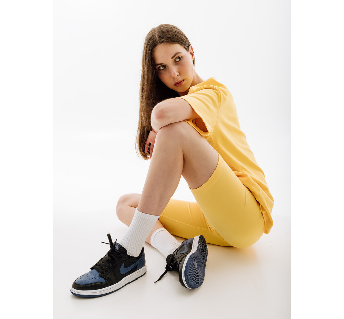 Жіночі Шорти Nike W NSW ESSNTL MR BIKER SHORT Жовтий M (7dCZ8526-795 M)