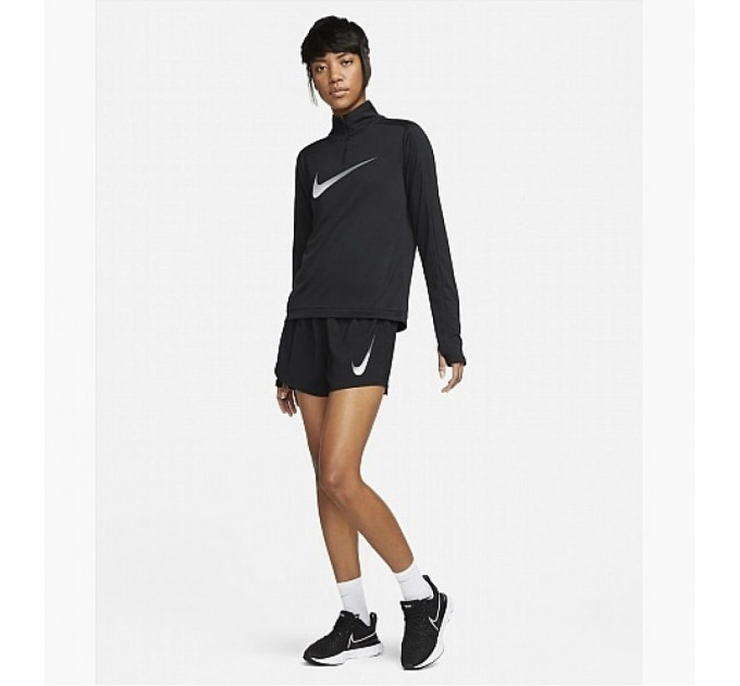 Жіночі Шорти тренувальні Nike SWOOSH SHORT VENEER VERS Чорний XS (7dDX1031-010 XS)