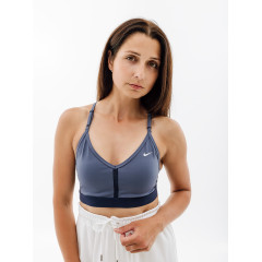 Жіночий Топ Nike W NK INDY BRA V-NECK Синій L (7dCZ4456-491 L)