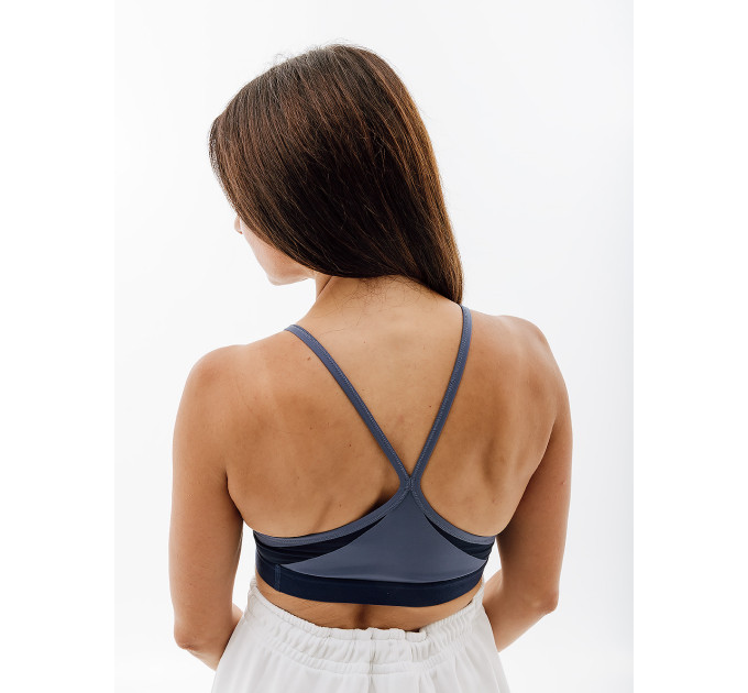 Жіночий Топ Nike W NK INDY BRA V-NECK Синій L (7dCZ4456-491 L)