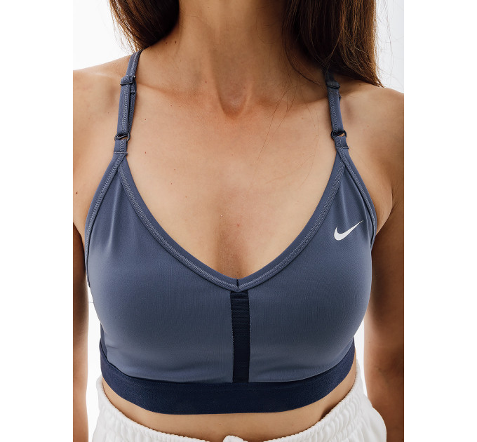 Жіночий Топ Nike W NK INDY BRA V-NECK Синій L (7dCZ4456-491 L)