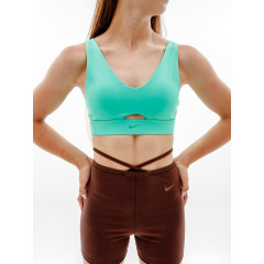 Жіночий Топ Nike W NK DF INDY PLUNGE CUTOUT BRA Салатовий L (7dDV9837-363 L)