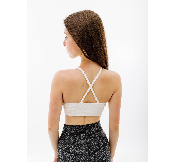 Жіночий Топ Nike W NK INDY SMLS RIB BRA Білий L (7dDV9966-133 L)