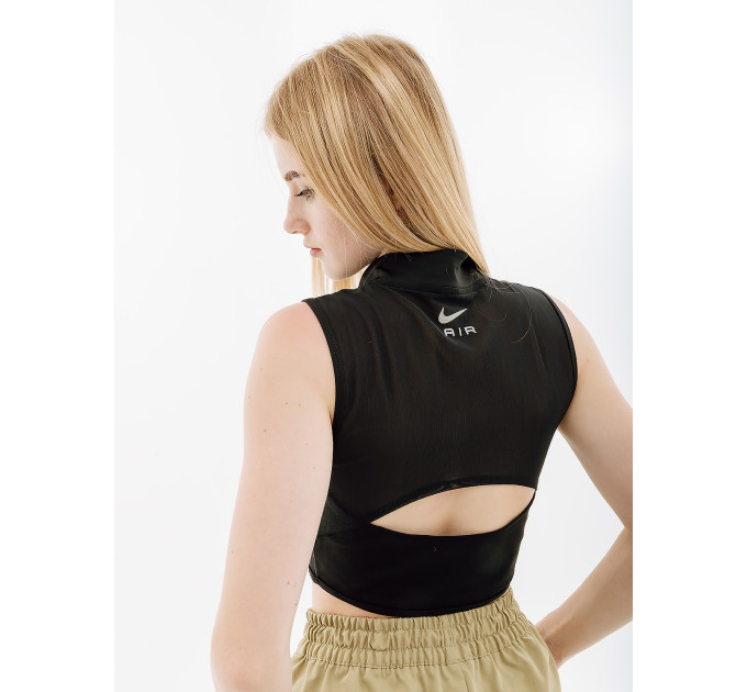 Жіночий Топ Nike W NK DF AIR CROP TANK Чорний L (7dDX0284-010 L)