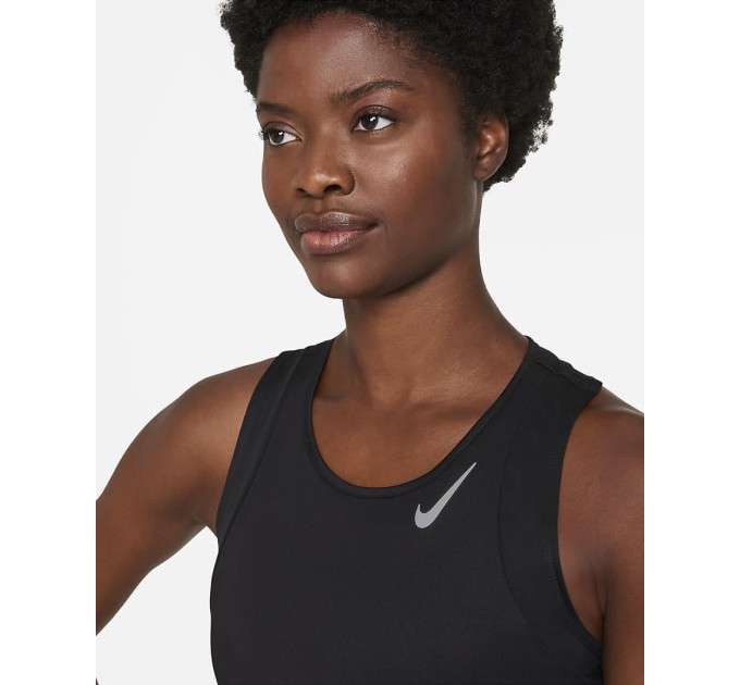 Жіночий Топ Nike Dri-FIT Race Чорний L (7dDD5921-010 L)