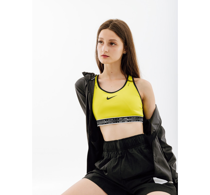 Жіночий Топ Nike W NK SWSH ON THE RUN BRA Салатовий M (7dDV9914-308 M)