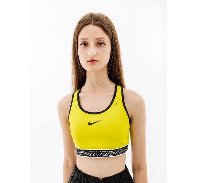 Жіночий Топ Nike W NK SWSH ON THE RUN BRA Салатовий S (7dDV9914-308 S)