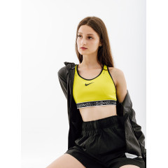 Жіночий Топ Nike W NK SWSH ON THE RUN BRA Салатовий S (7dDV9914-308 S)