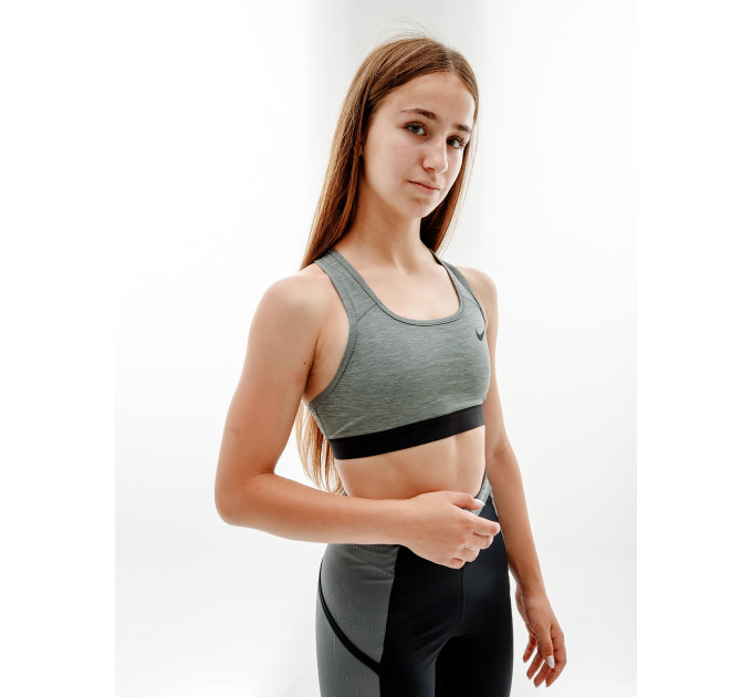 Жіночий Топ Nike W NK DF SWSH BAND NONPDED BRA Сірий XS (7dBV3900-084 XS)