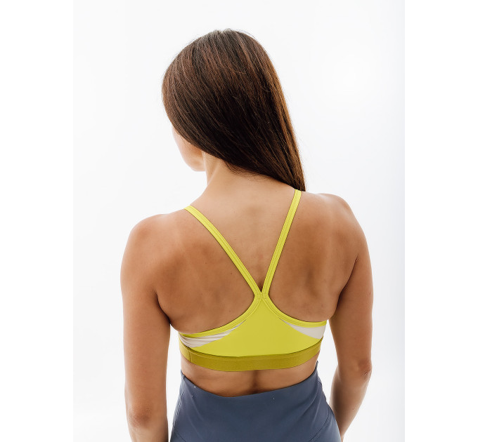 Жіночий Топ Nike W NK INDY BRA V-NECK Салатовий M (7dCZ4456-308 M)
