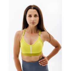 Жіночий Топ Nike W NK INDY BRA V-NECK Салатовий S (7dCZ4456-308 S)