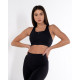 Жіночий Топ Nike W NK DF SWSH ZIP FRONT BRA Чорний XS (DD1205-010)