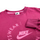 Жіночий Світшот Nike W NSW FLC OS CREW PRNT SU Рожевий XS (7dFD4234-653 XS)