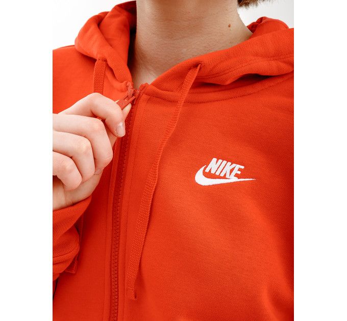 Жіноча Толстовка Nike CLUB HOODIE STD Червоний XS (7dDQ5471-657 XS)