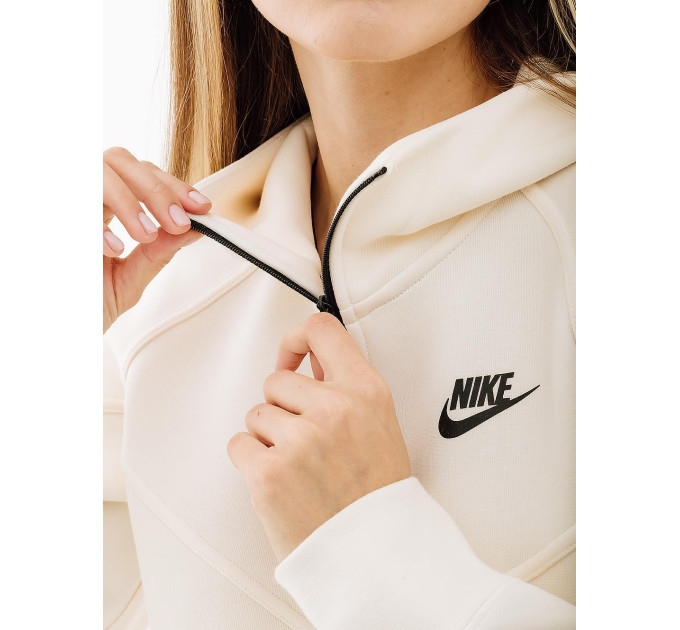 Жіноча Толстовка Nike W TCH FLC WR FZ HDY Білий L (7dFB8338-110 L)
