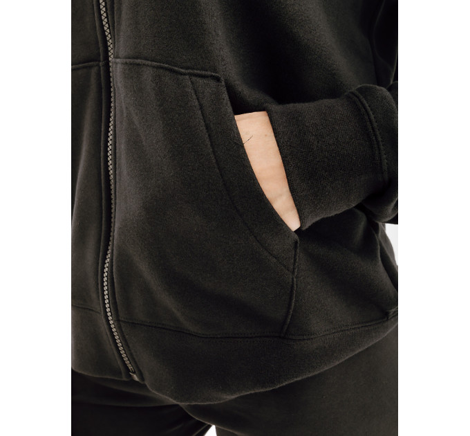 Жіноча Толстовка Nike CLUB FLC FZ HOODIE STD Чорний M (7dDQ5471-010 M)