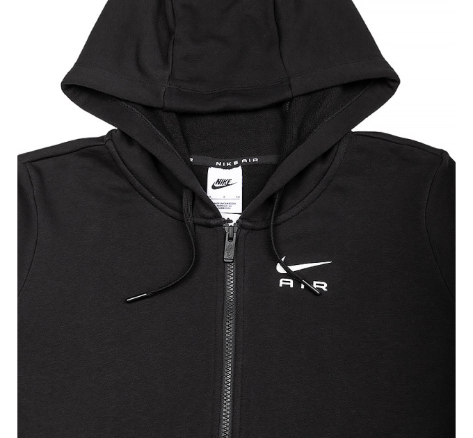 Жіноча Толстовка Nike W NSW AIR FLC HD FZ Чорний L (DV8046-010)