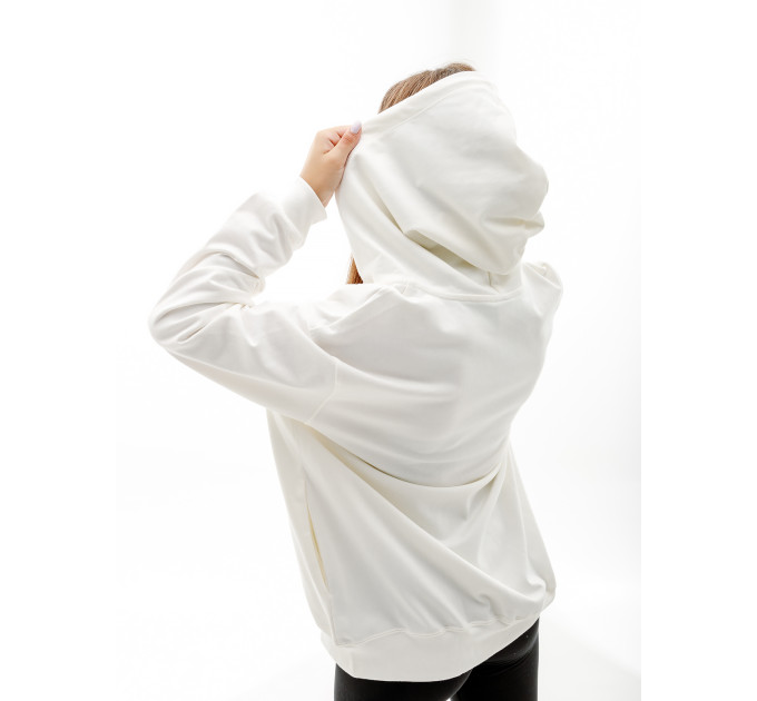 Жіноча Толстовка Nike W NSW JRSY OS FZ HOODIE Бежевий L (7dDM6415-133 L)